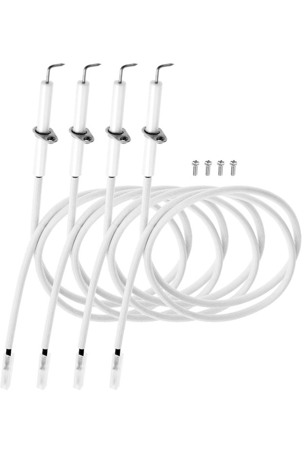 4Pcs Grill Igniter Wire Kit with Ceramic Electrodes for Aussie Charbroil Dyna-Glo Jenn Air and More