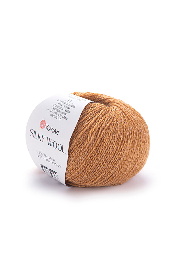 Silky Wool Merino Wool Silk Thin Hand Knitting Yarn 25 Gr 190 m – 1 Piece-345