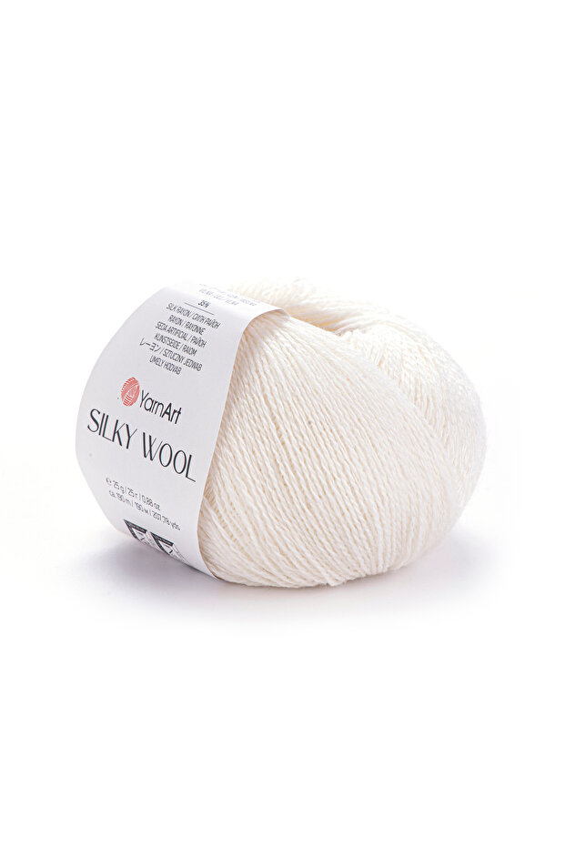 Silky Wool Merino Wool Silk Thin Hand Knitting Yarn 25 Gr 190 m – 1 Piece-347