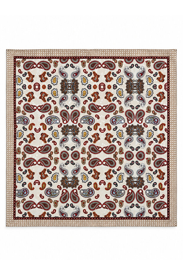 Satensi Square Shawl Women's Red - Turquoise