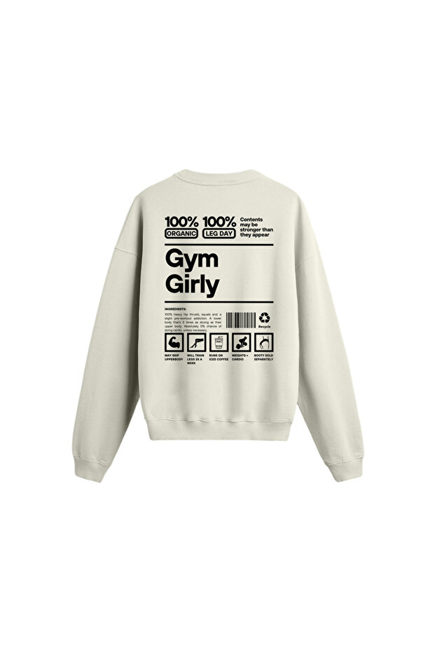 Gym Girly Printed Oversize Sweatshirt