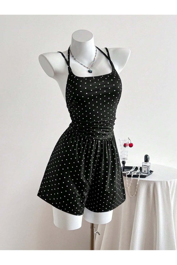Short overalls, black - M