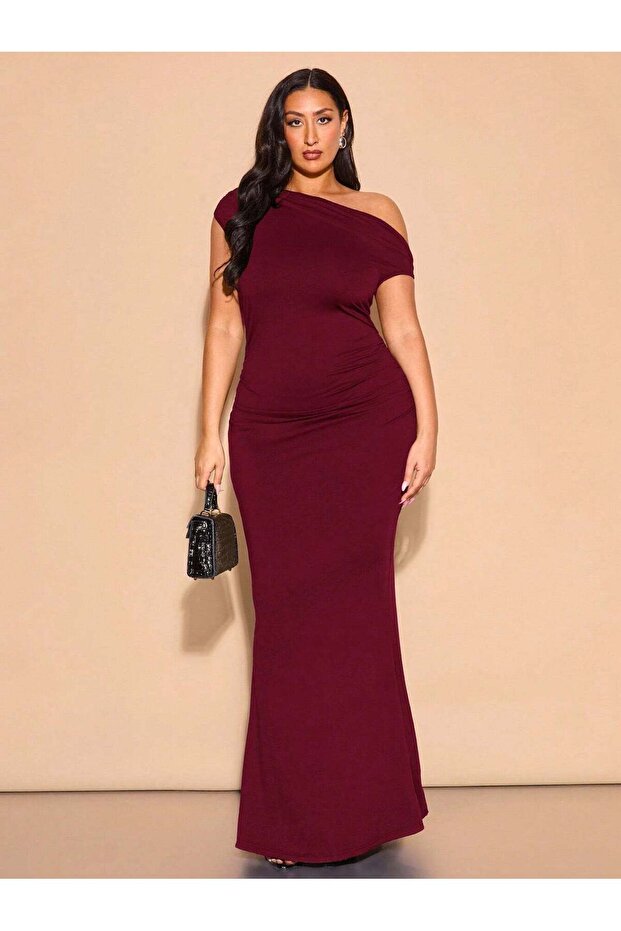 Rochie maxi, bordo - XL