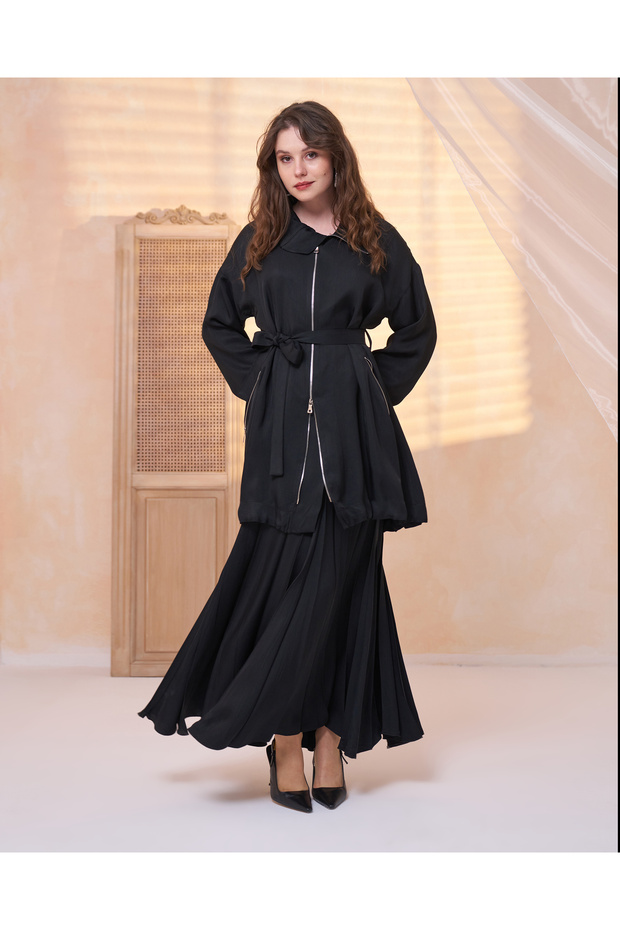 Elegant Belted Two-Piece Set