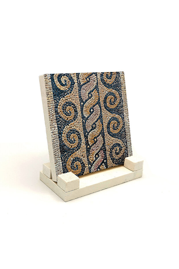 Gaziantep Zeugma Museum Mosaic Artwork Printed Natural Stone Tabletop 10X10 1G-Zeugmamozaik1