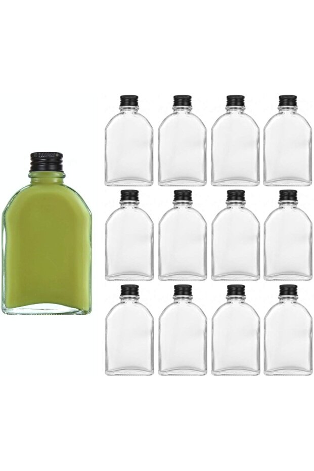 JOYFULHOME 12pcs empty juice bottle glass milk beverage bottle whiskey bottle vodka bottle party drink shop coffee shop