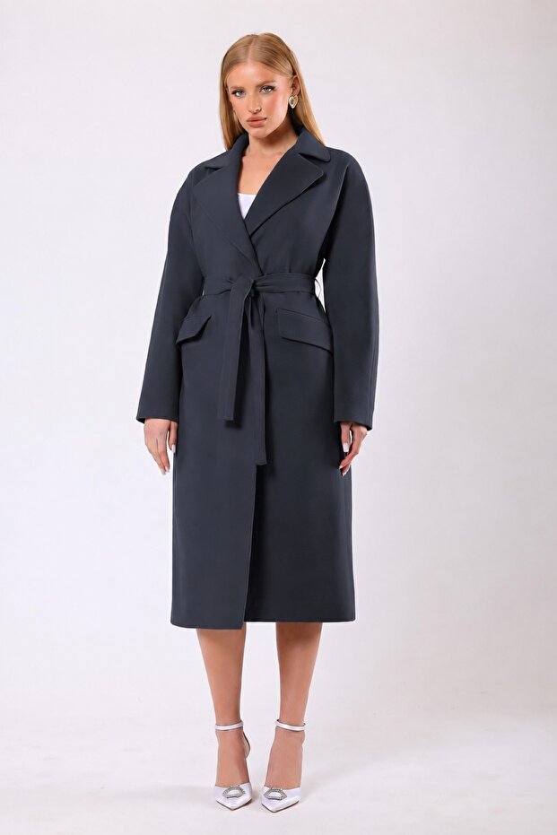 Gray Carolina Cashmere Coat