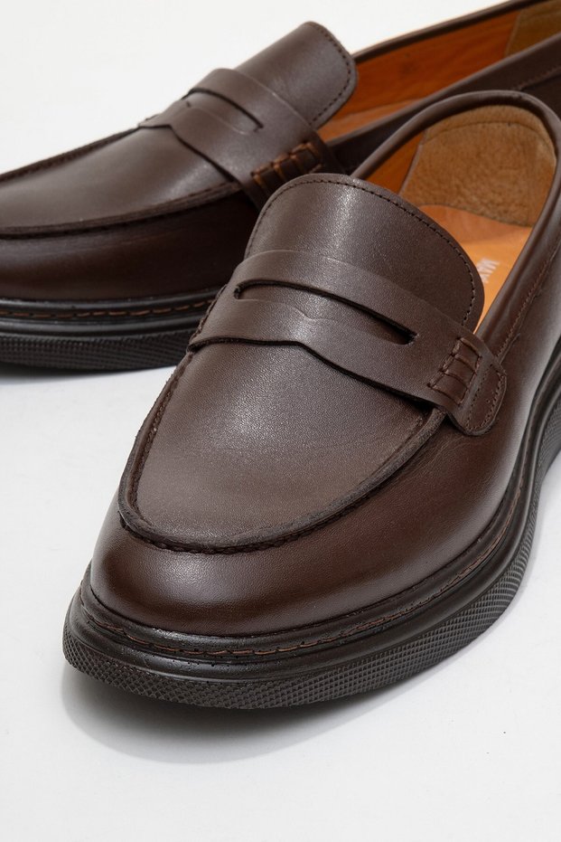 100% Genuine Leather, Sewn to the Sole, Men's Leather Shoes