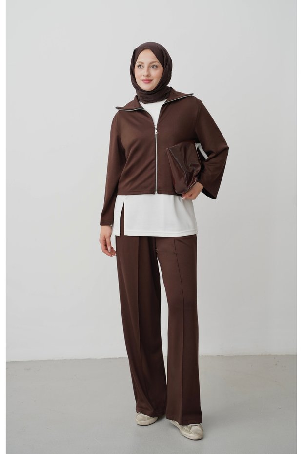 Women's Zippered 3-Piece Hijab Set