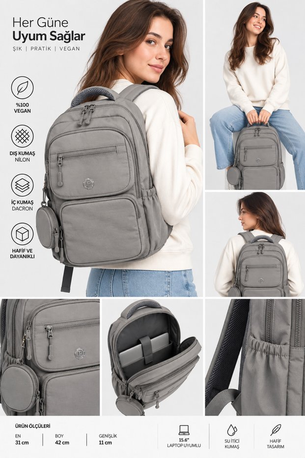 Unisex Backpack with Wallet