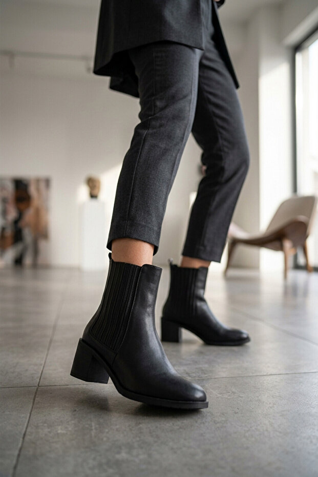 Elit Pm03 K801 Women's Chelsea Boots Black
