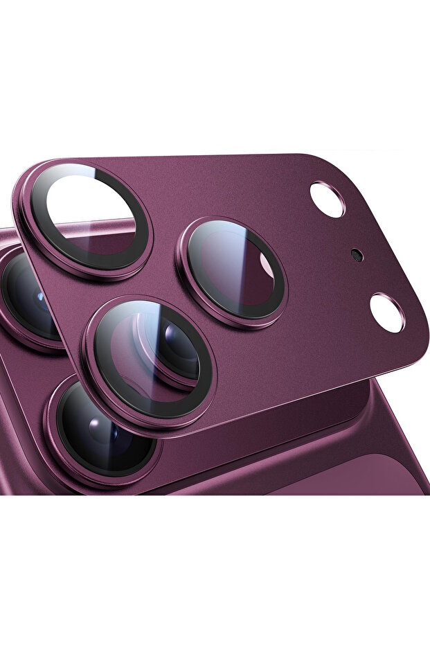 iPhone 18 Pro Compatible Camera Lens Protector with Metal Frame Full Coverage Protective Glass