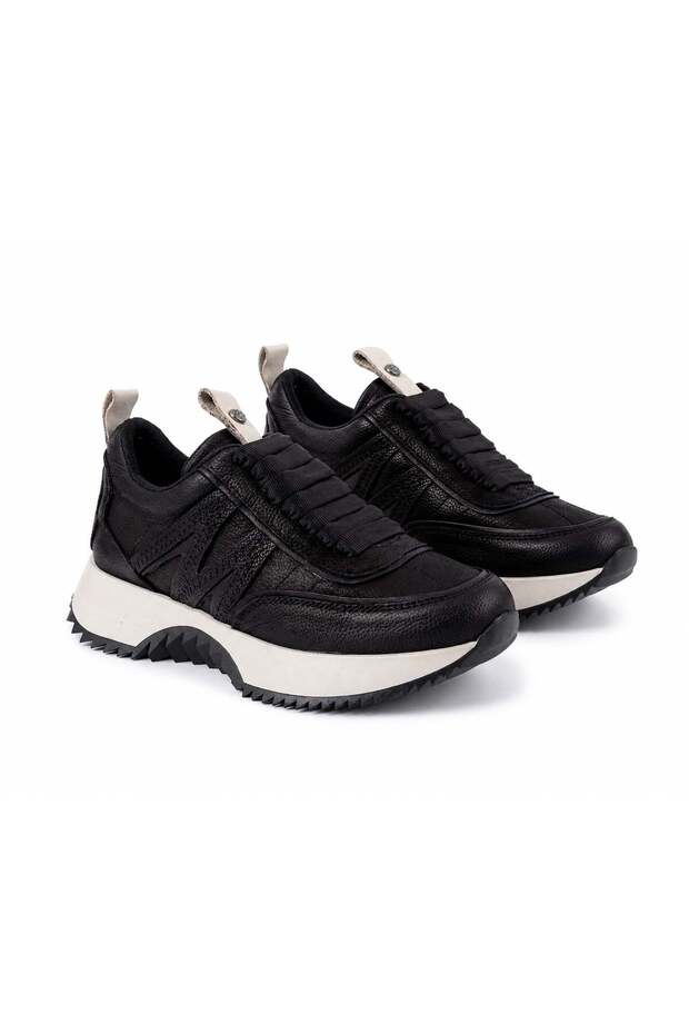 3405 Genuine Leather Casual Women's Shoes-Black Nubuck