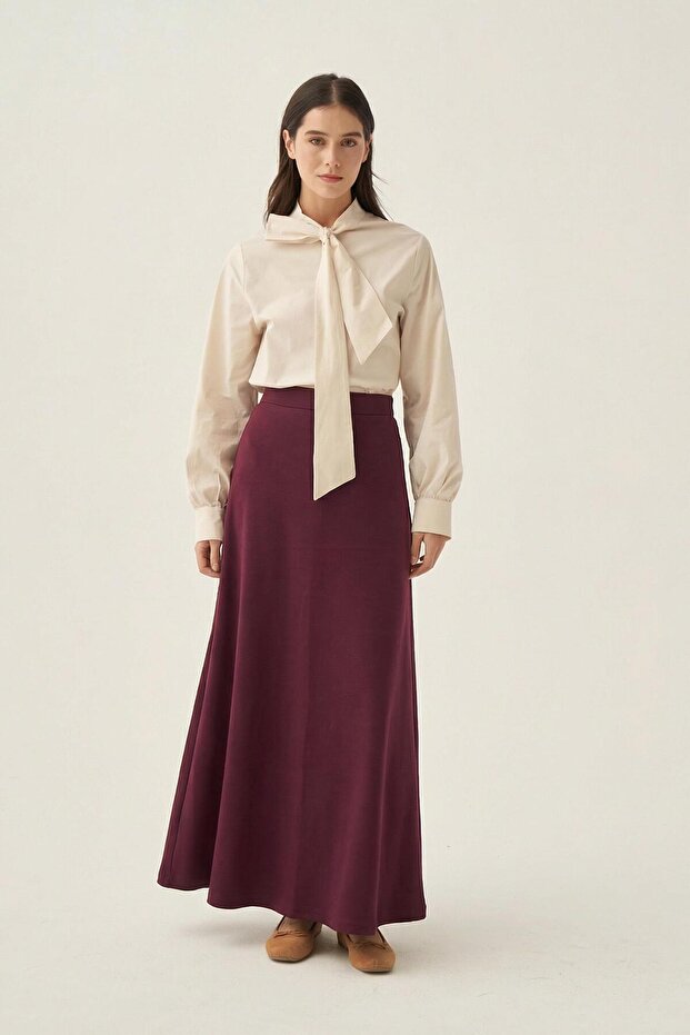 Soft textured bell skirt