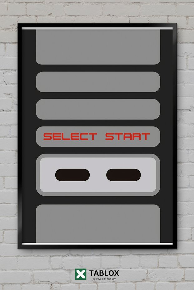 Nes Controller Nintendo Controller Retro Console Poster Framed Decorative Mdf Painting