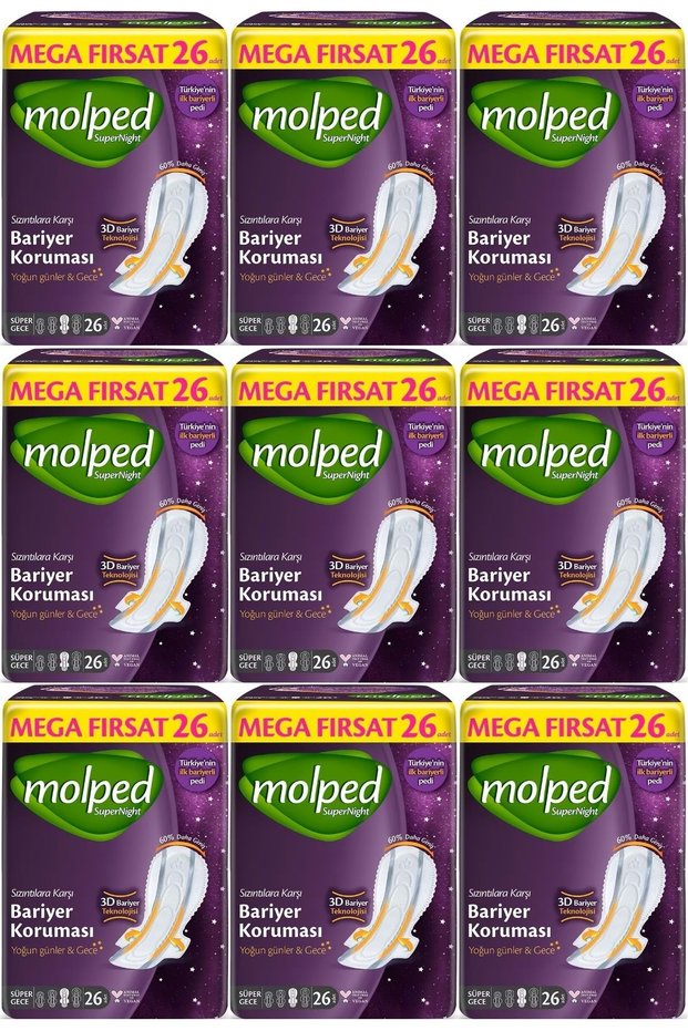 Super Night Hygienic Pads Super Night 234 Pieces Mega Fırsat Pk
