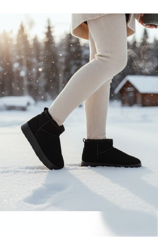Children's Thick Sole Boots. Children's Shoes with Fur Inside