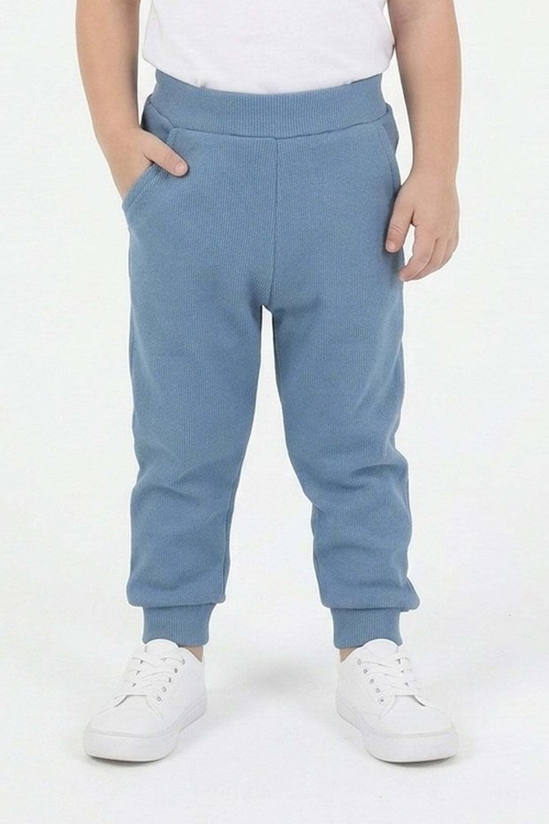 Baby Elastic Waist Ribbed Cotton Camisole Sweatpants
