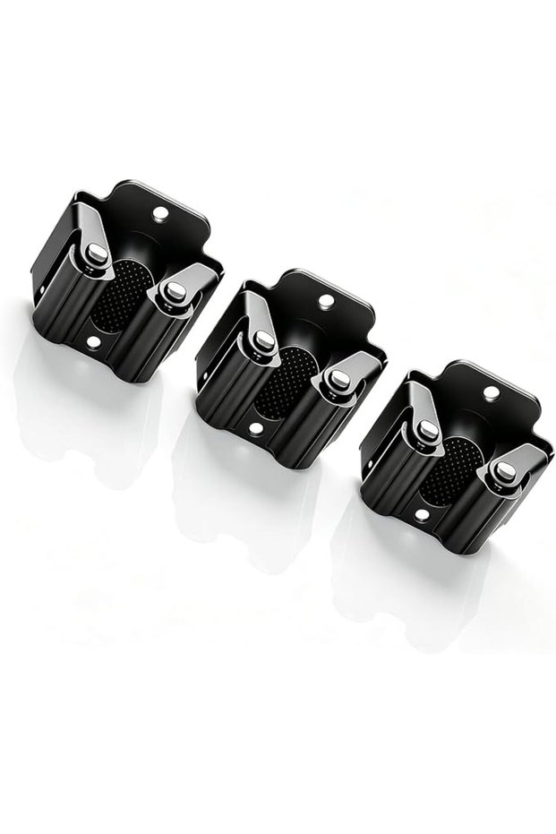 3 Pack Wall Mount Stainless Steel Broom Mop Gripper Holders