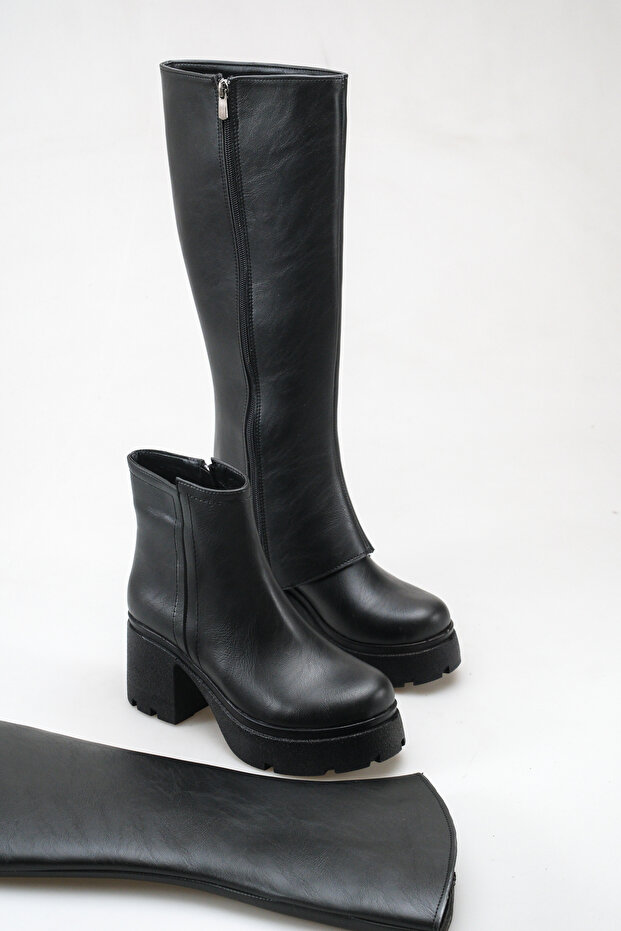 New Season Slip-On Women's Boots with Wedge Heels