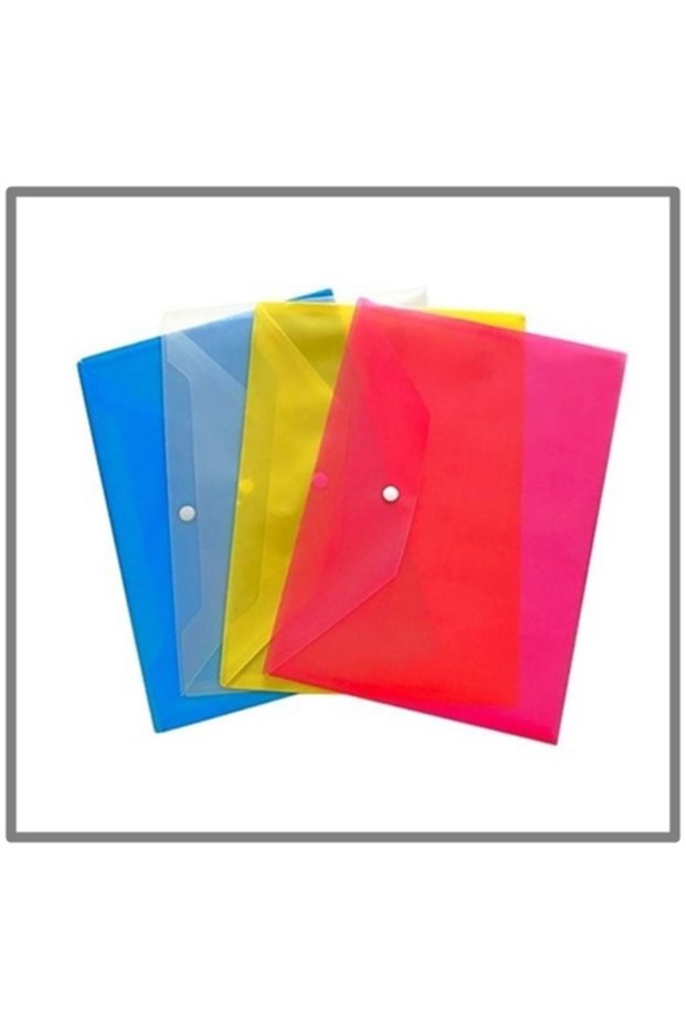 Wole Snap Envelope File Transparent - 5 Pieces