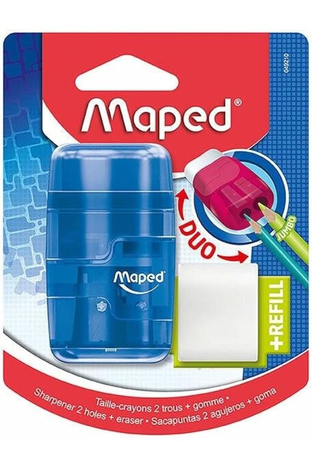 Maped Connect Translucent Duo Eraser and Pencil Sharpener (Assorted Colours)