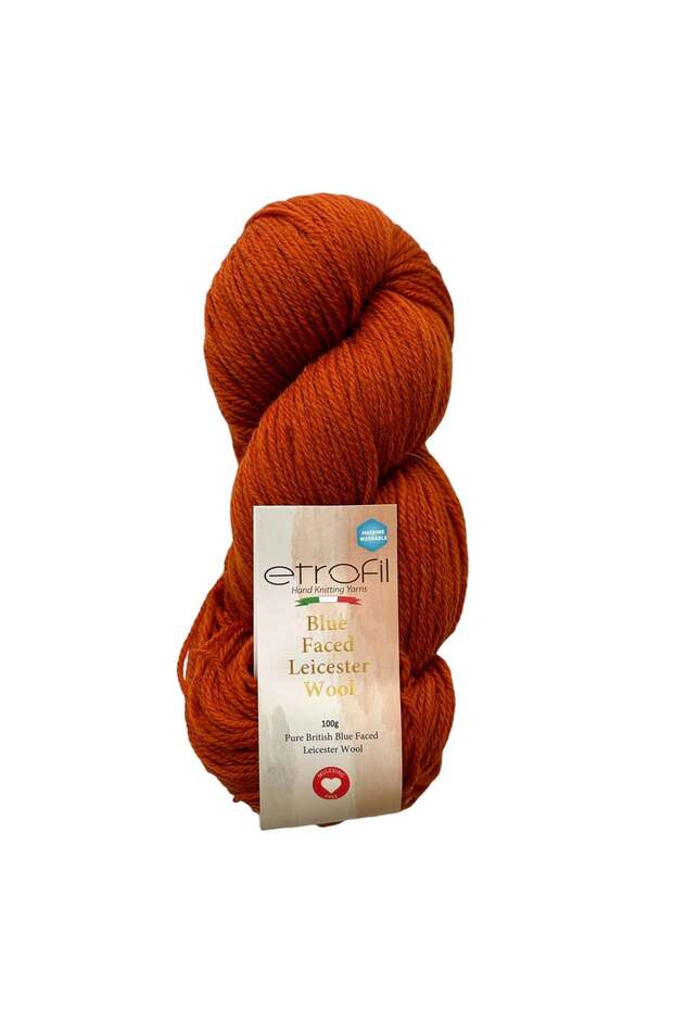 Blue Faced Leicester 100% Wool Hand Knitting Yarn 100 Gr 240 Mt Natural Soft Durable 72132- 1 Piece
