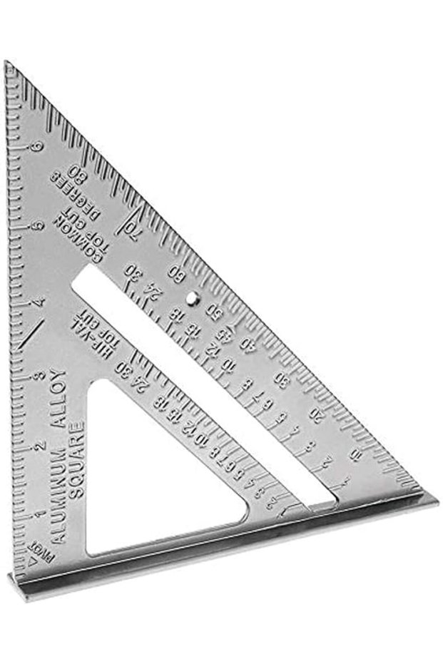 HiDear Aluminum Alloy Triangle Ruler Square Protractor - High Precision Measuring Tool for Engineer,