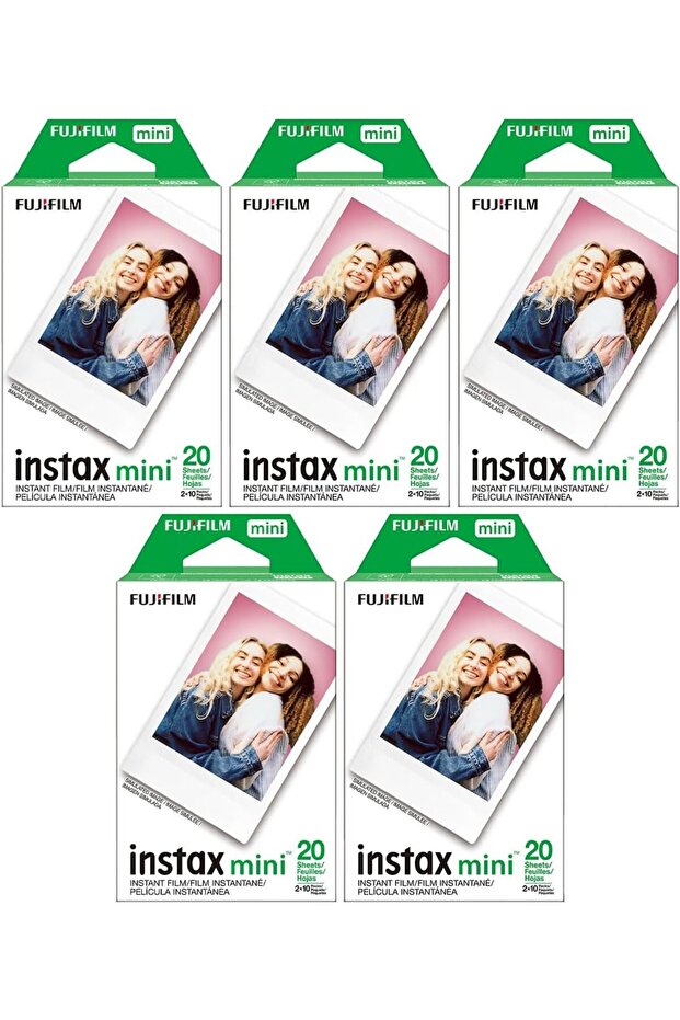 Instax Mini Instant Film, 10 Sheets of 5 Pack ? 2 (100 Sheets)