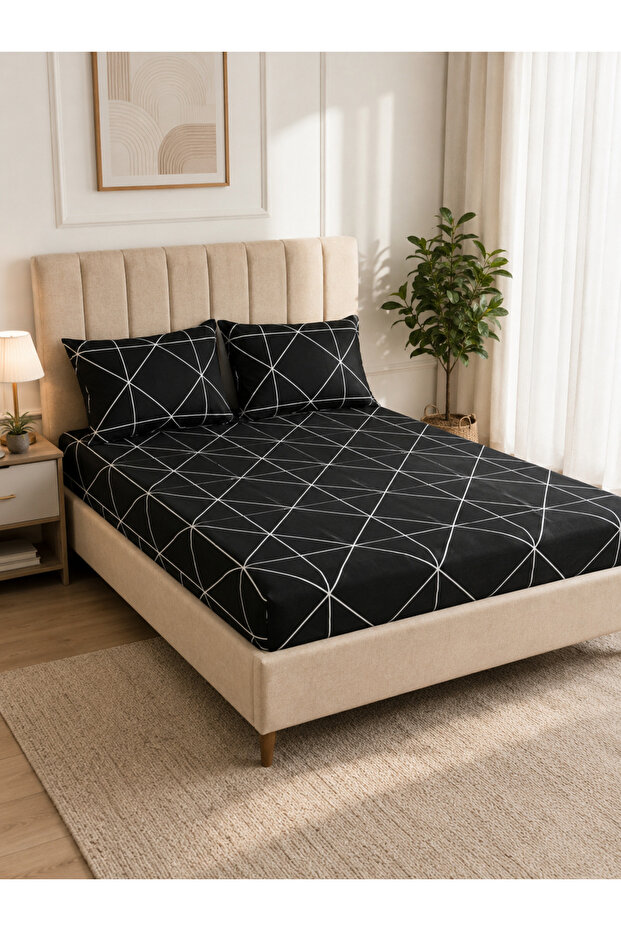 Elastic Fitted Sheet - Single I Double I King Size - and Pillowcase