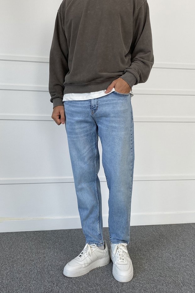 Blue Stonewashed Jean - Denim Pants