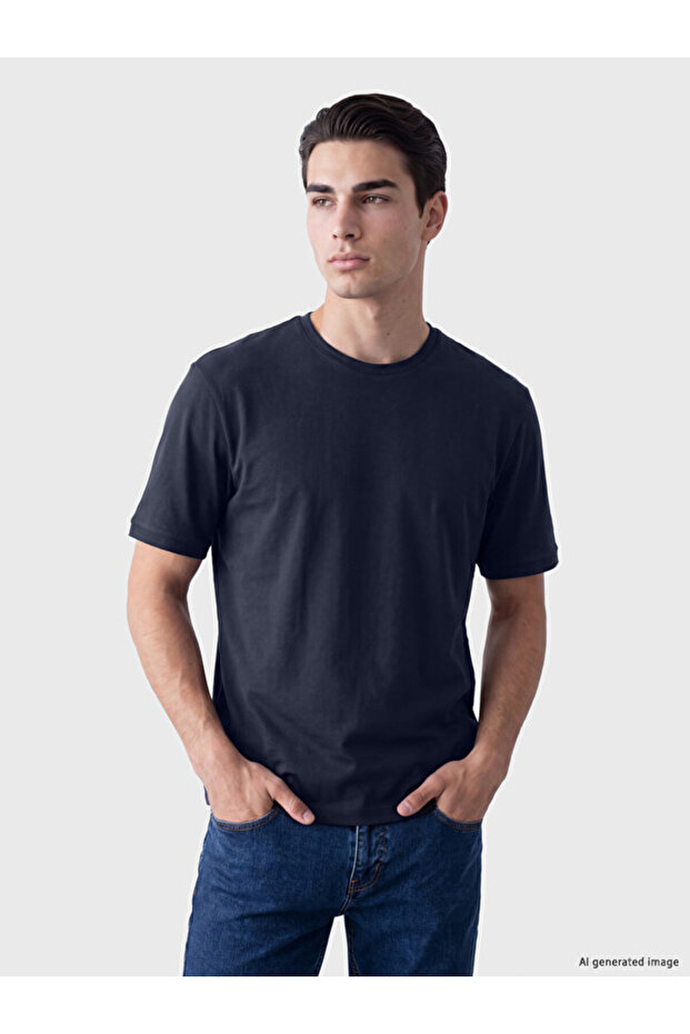Rmz Gi̇yi̇m Farkiyla Zero Roba Collar Men's T-Shirt