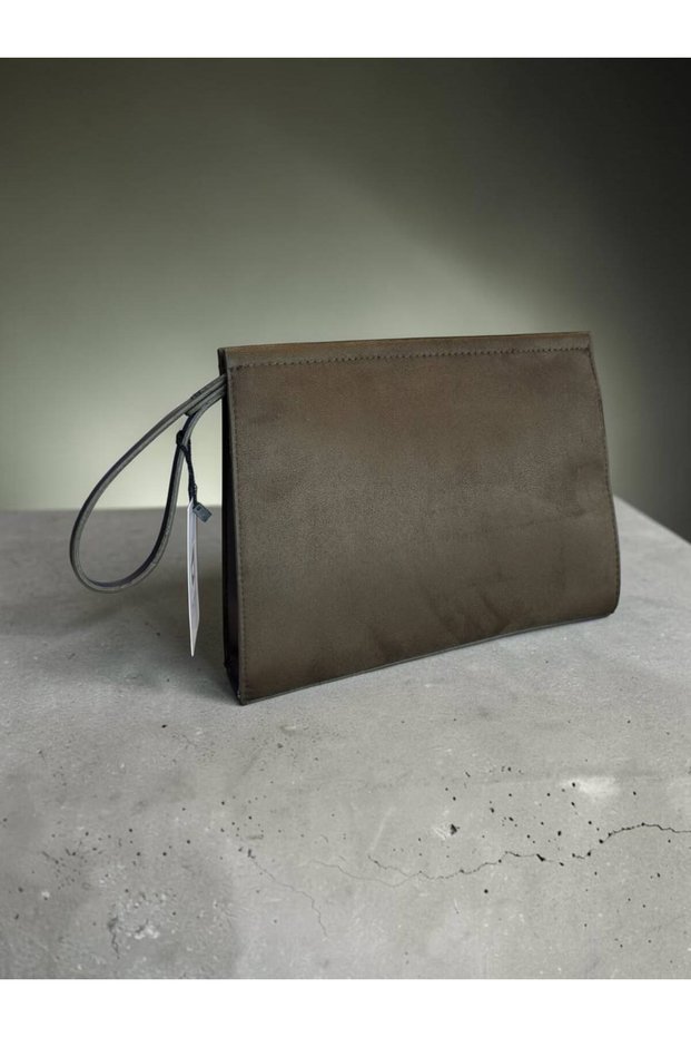 Women's Box Model Suede Clutch Handbag