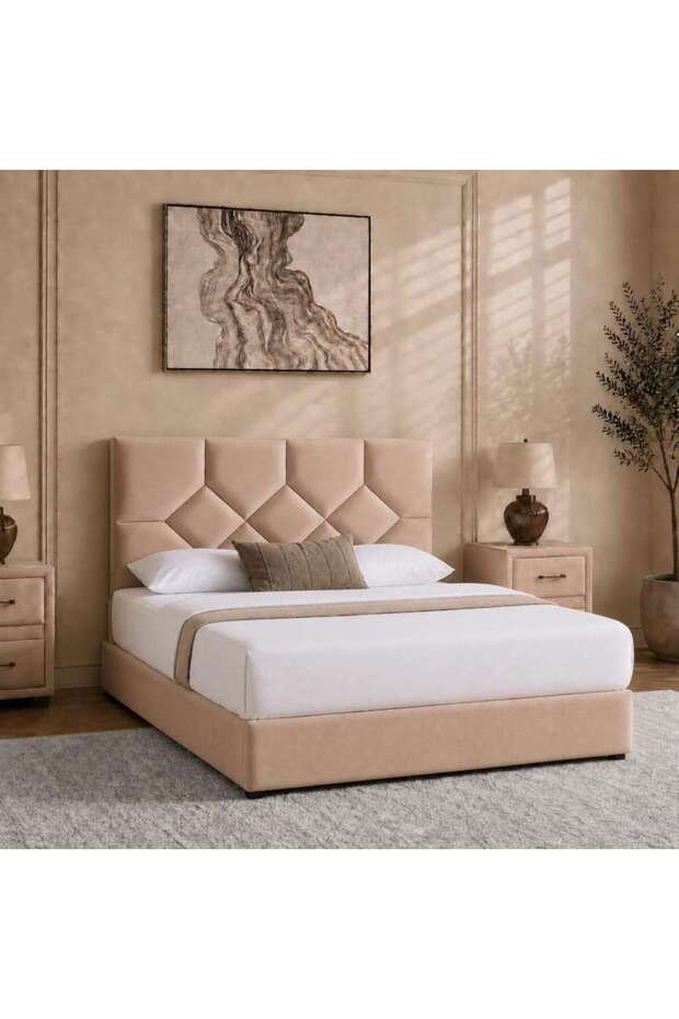 KYROS QUEEN BED 160X200 CM - GOLD