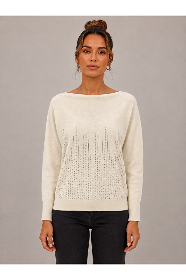 Women's Round Neck Textured Knitwear Sweater 27K12008-16