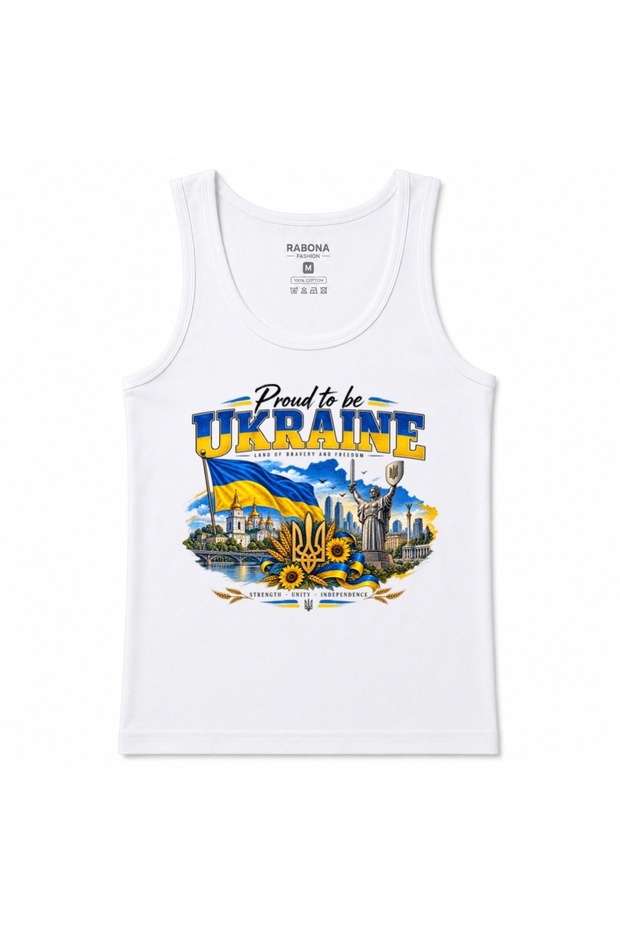 Proud Ukraine Heritage Trident & Kyiv Graphic Tank Top