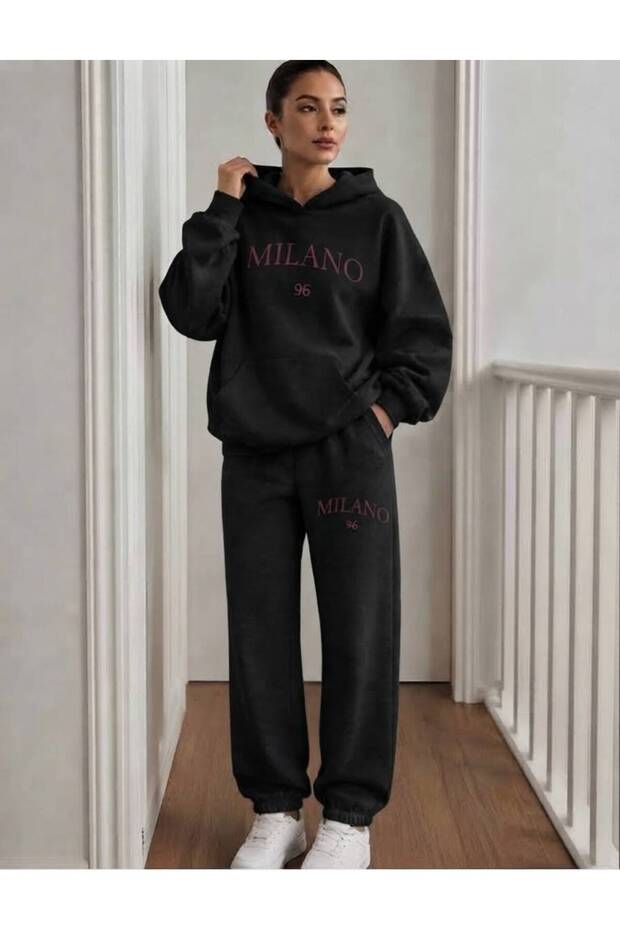 Milano 96 Summer Printed Unisex Hooded Top and Bottom Tracksuit Set