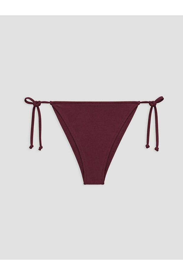 Lcw Dream Women's Plum Bikini Bottom with Side Ties