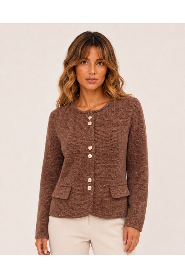 Women's Buttoned Knitwear Cardigan 27K12301-12