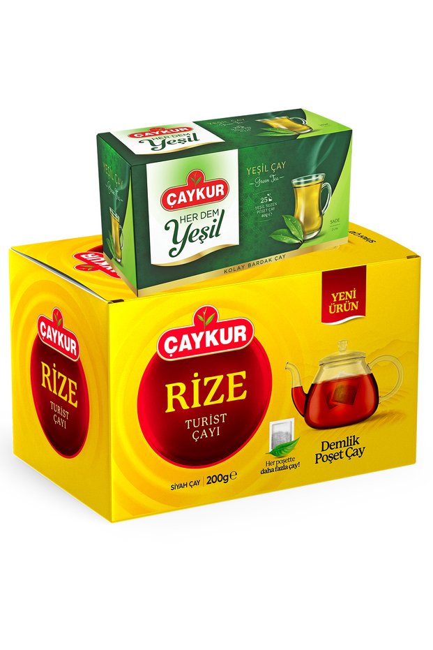 Herdem Sade Green Tea and Rize 40-Pack Teapot Tea Bag Package