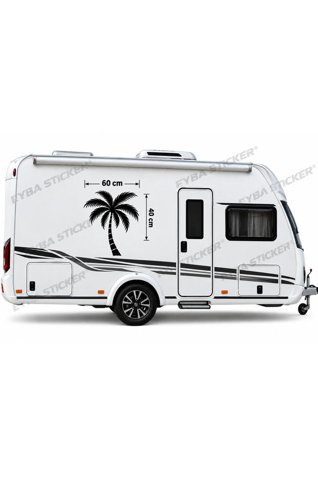 Caravan Camping Palm Tree 60X40 cm 1 Piece