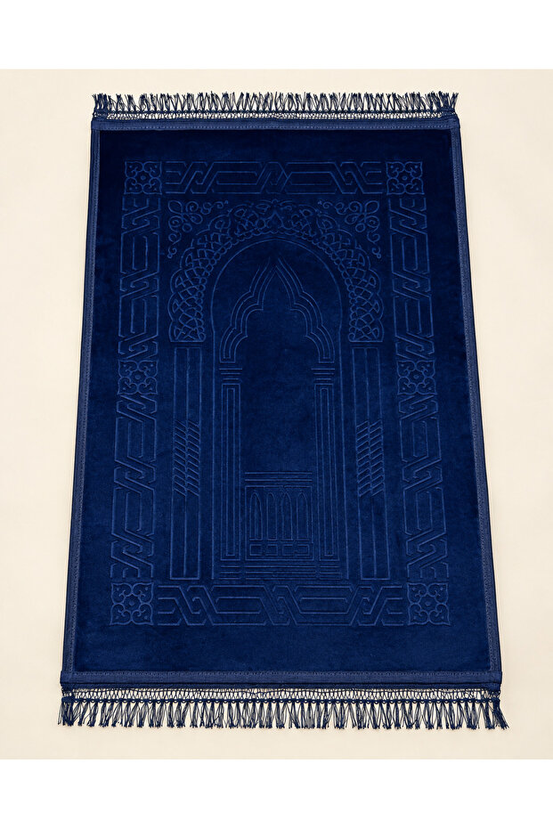 Plush Prayer Rug Soft Textured Large Size Prayer Mat 130X80 cm