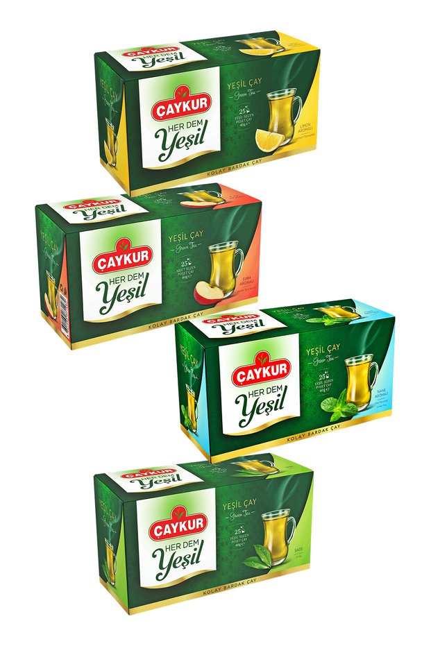 Herdem Plain Mint Apple and Lemon Green Tea Package
