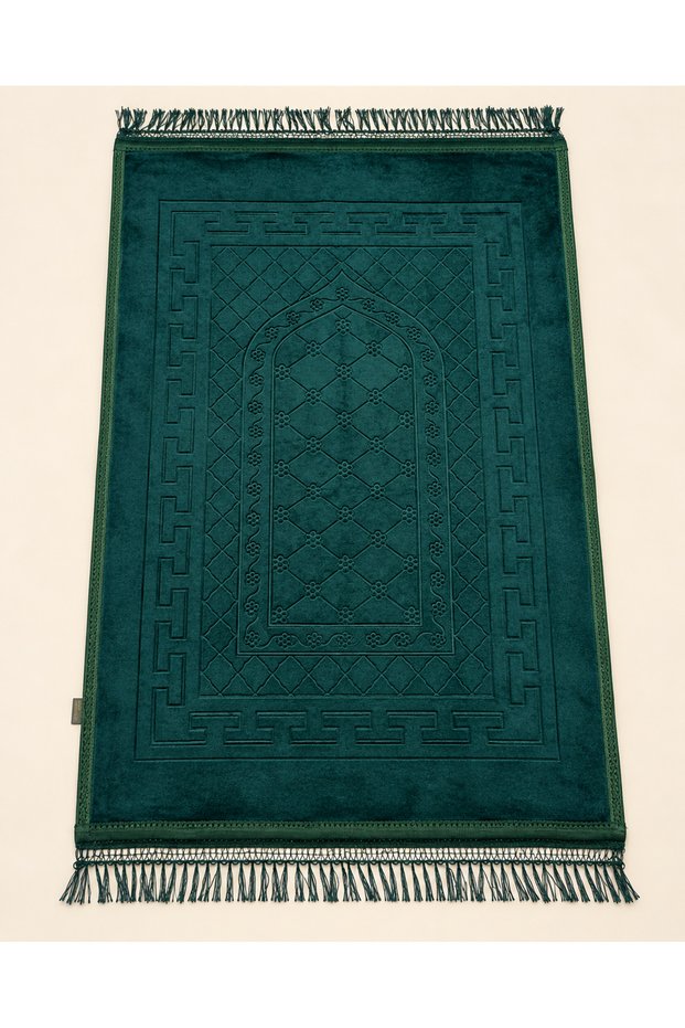 Plush Prayer Rug Soft Textured Large Size Prayer Mat 130X80 cm