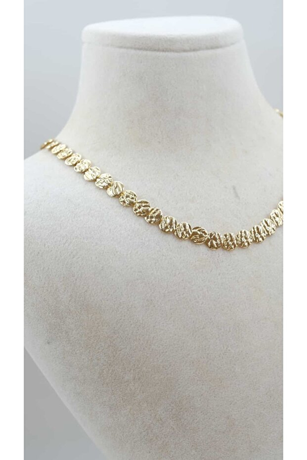 Serrated Mini Round Sequin Necklace