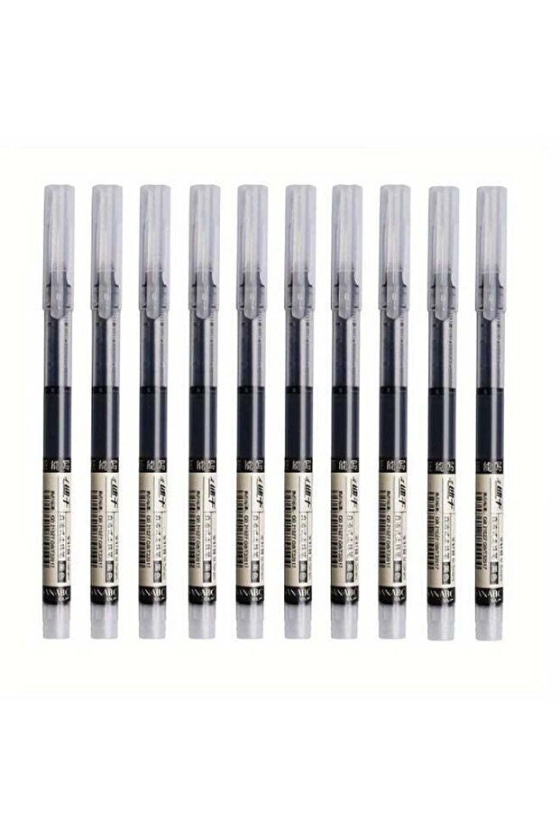 10-Piece Quick-Dry Gel Pen Set - 0.5mm Fine Point - Smooth Writing (Black)