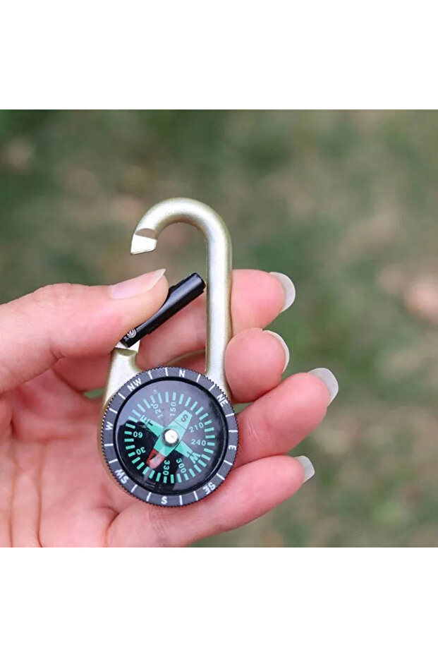 Carabiner Keychain Compass
