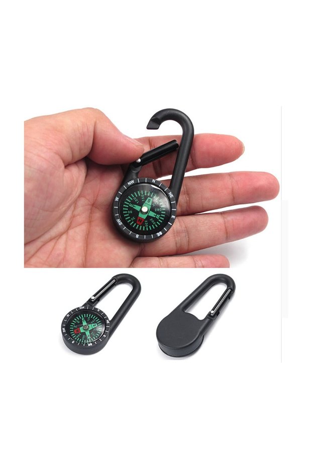 Carabiner Keychain Compass