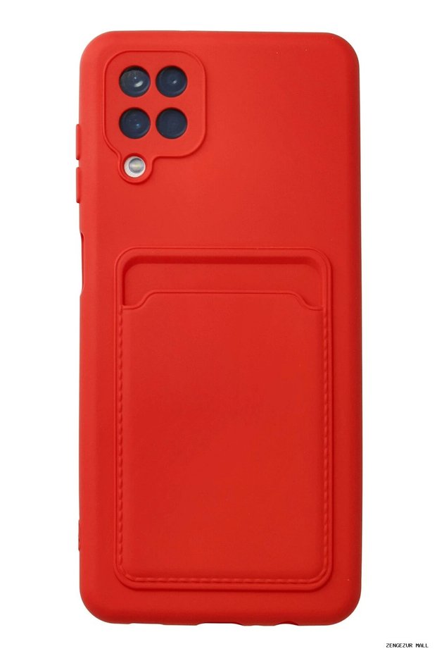 Zngzrmll Newface Galaxy A12 Case Kelvin Silicone with Business Card Holder (205926) - Red