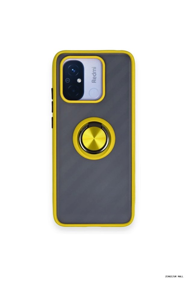 Zngzrmll Newface Redmi 12C Case Montreal Silicone Cover with Ring (210532) - Yellow